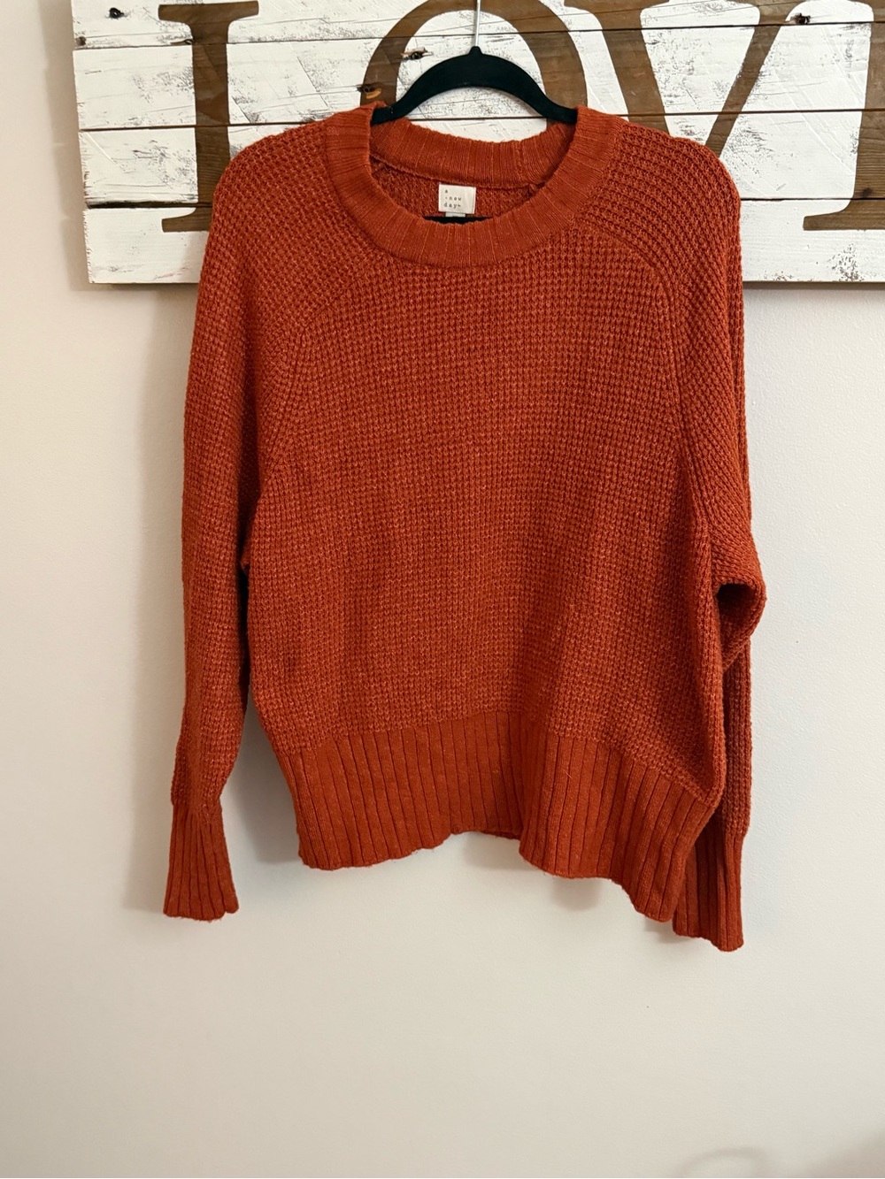a new day Rust Orange Crewneck Sweater